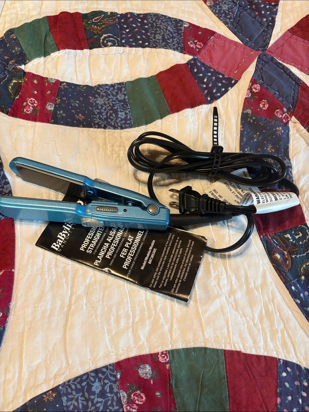 BaByliss Mini Hair Straightener in Teal Blue - Travel Flat Iron